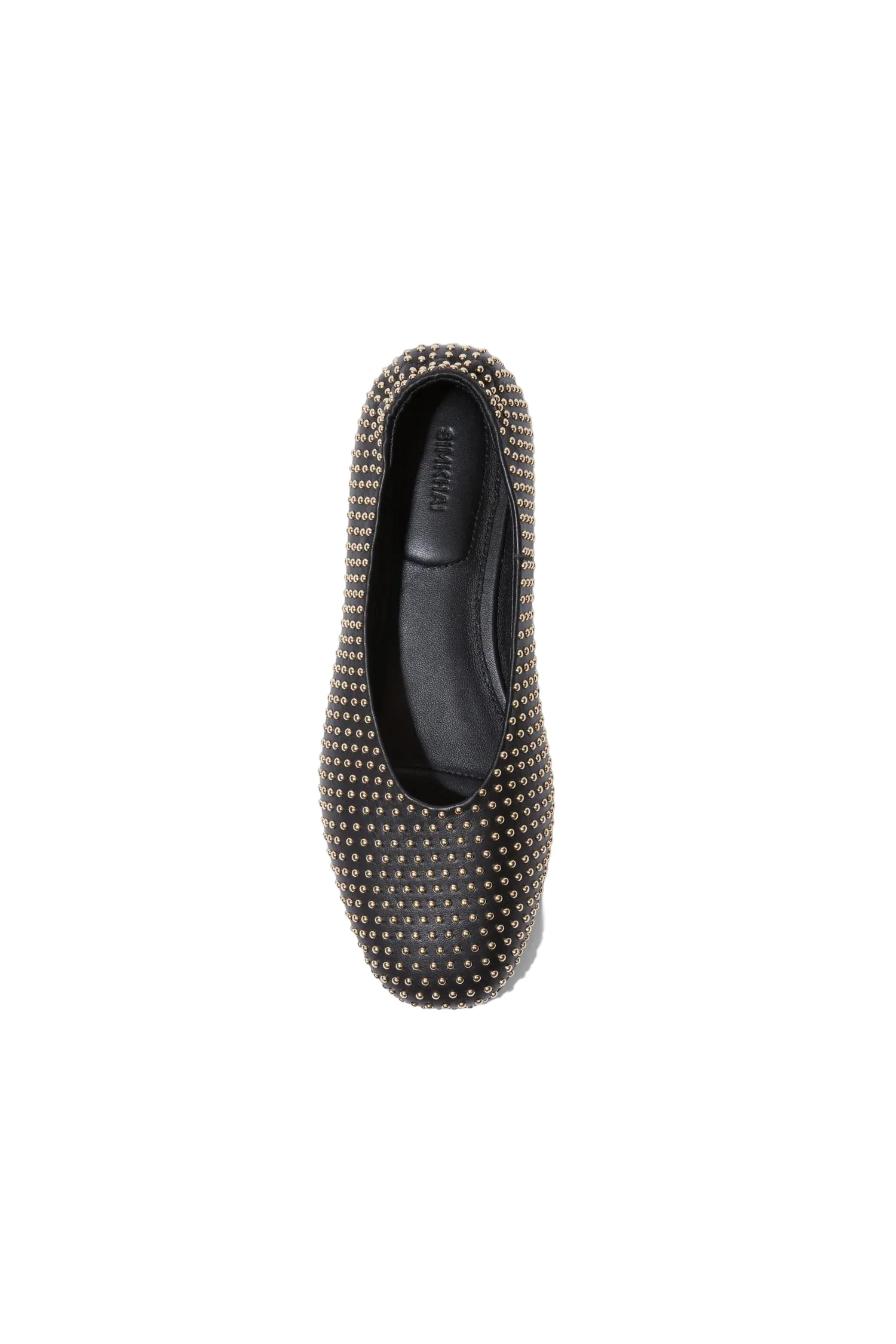 Eden Studded Flat Black Gold