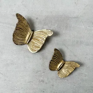 Edit House & Home-Home Artisan Alexandra Metal Butterfly Wall Sculpture (Gold)  Set of 2