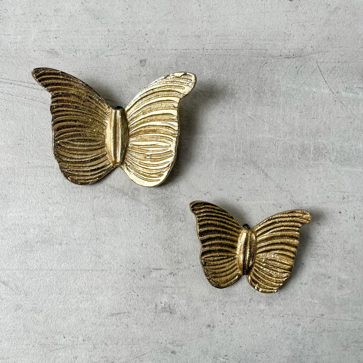 Edit House & Home-Home Artisan Alexandra Metal Butterfly Wall Sculpture (Gold)  Set of 2