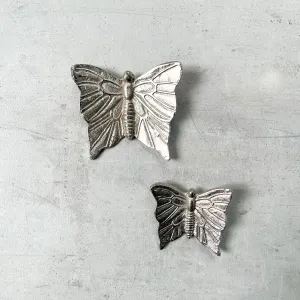 Edit House & Home-Home Artisan Cassandra Metal Butterfly Wall Sculpture (Silver)  Set of 2