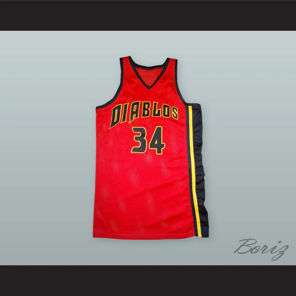 Elliot Richards 34 Diablos Basketball Jersey Bedazzled