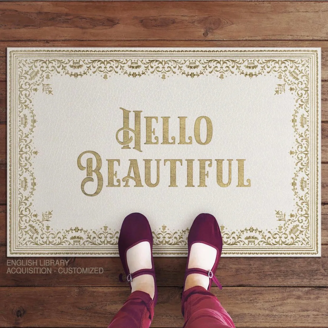 English Library "Acquisition" Customized Vinyl Mat - Spicher & Co.