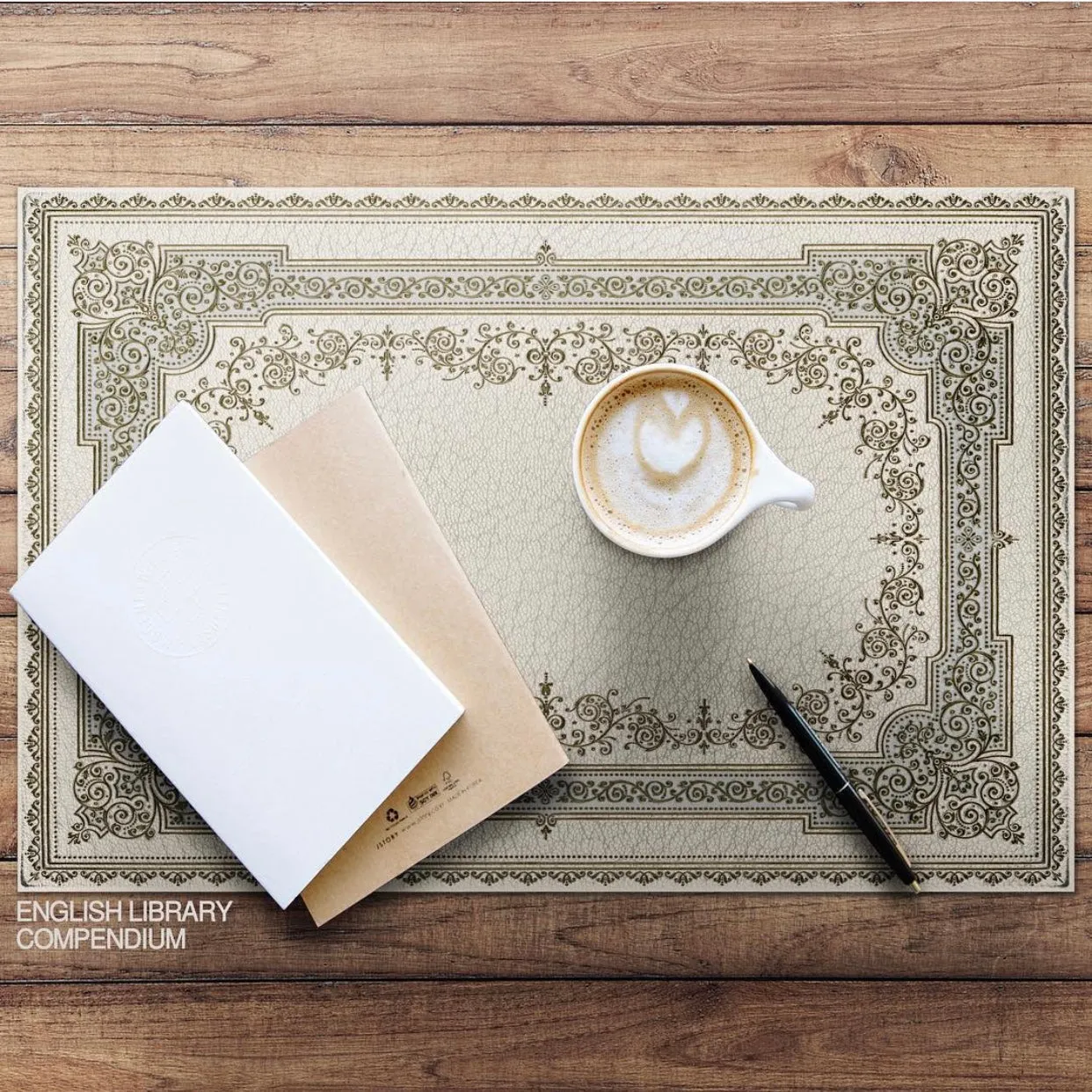 English Library "Compendium" Customized Vinyl Mat - Spicher & Co.