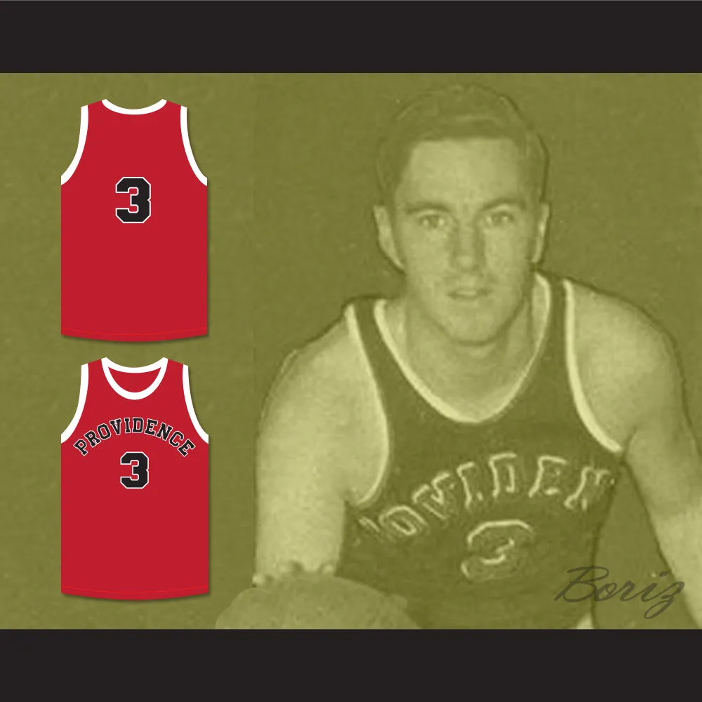 Ernie Calverley 3 Providence Steamrollers Red Basketball Jersey