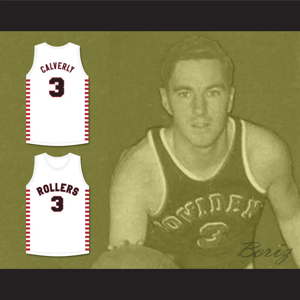 Ernie Calverley 3 Providence Steamrollers White Basketball Jersey 2