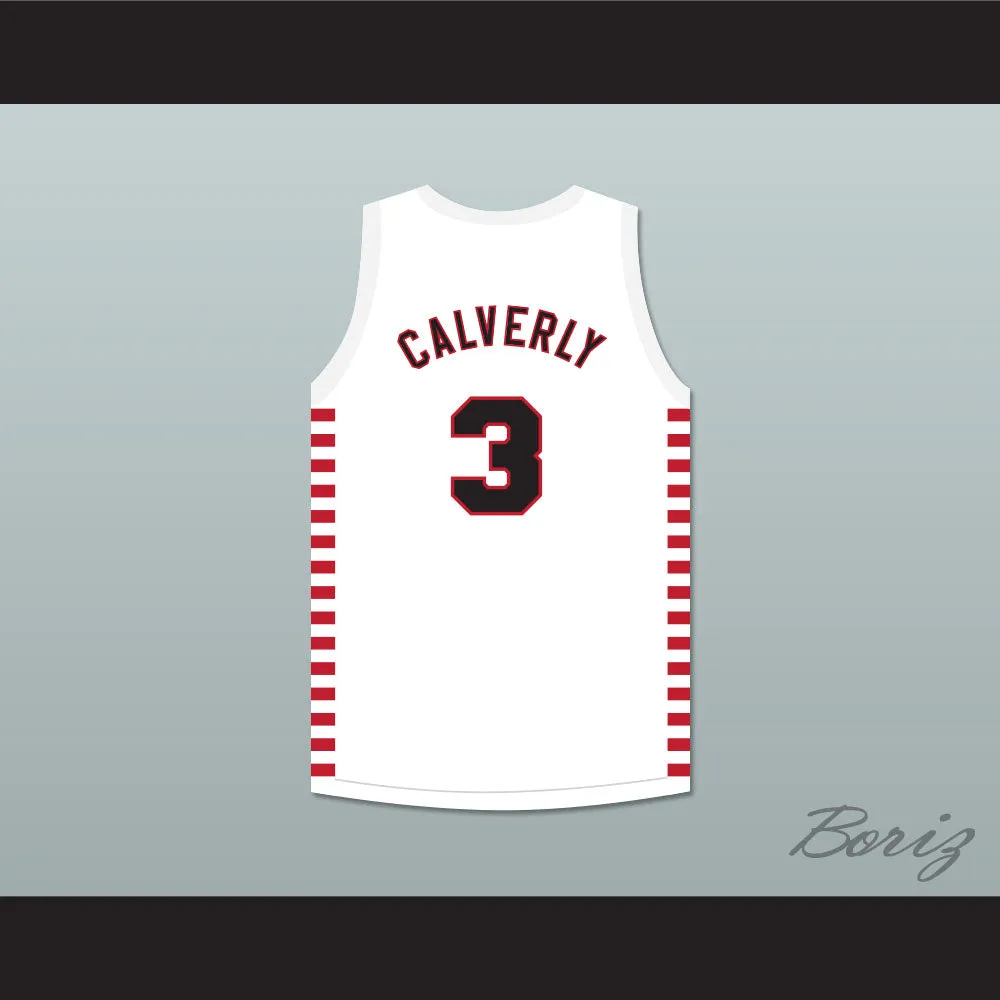Ernie Calverley 3 Providence Steamrollers White Basketball Jersey 2
