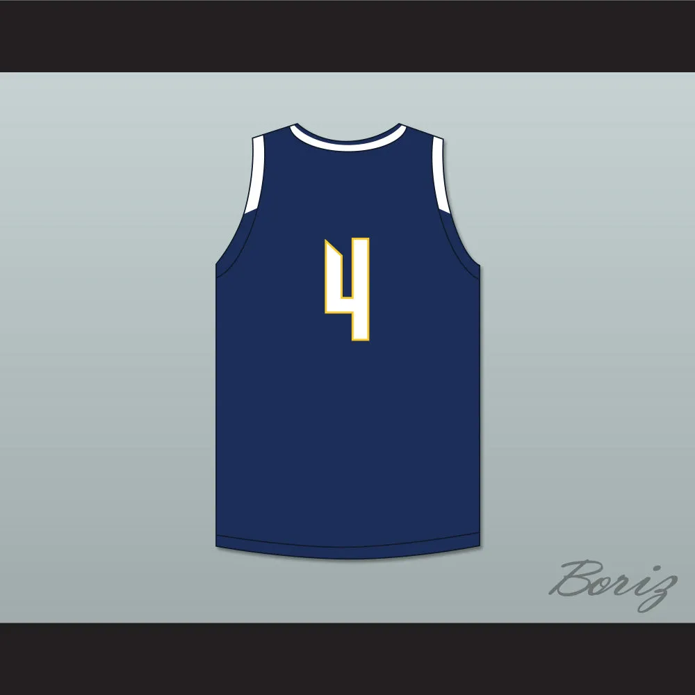 Evan Mobley 4 Rancho Christian School Eagles Navy Blue Basketball Jersey 1