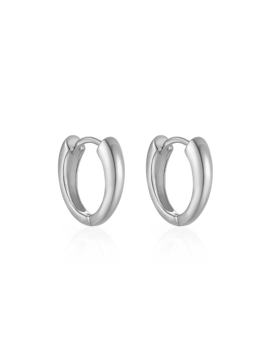 Ever Jewellery Rematch Huggie Earrings - Silver