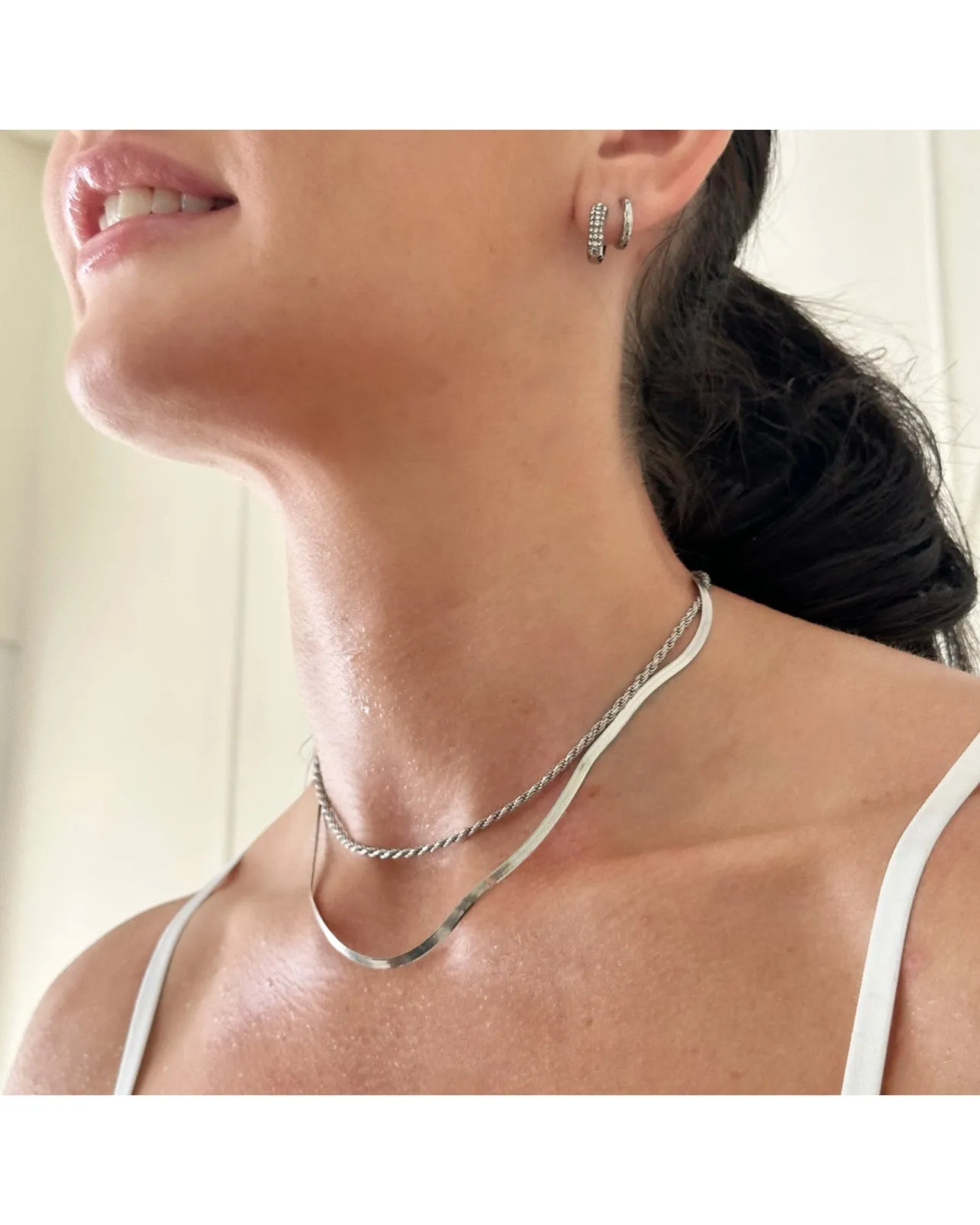 Ever Jewellery Sidewalk Chain Necklace - Silver