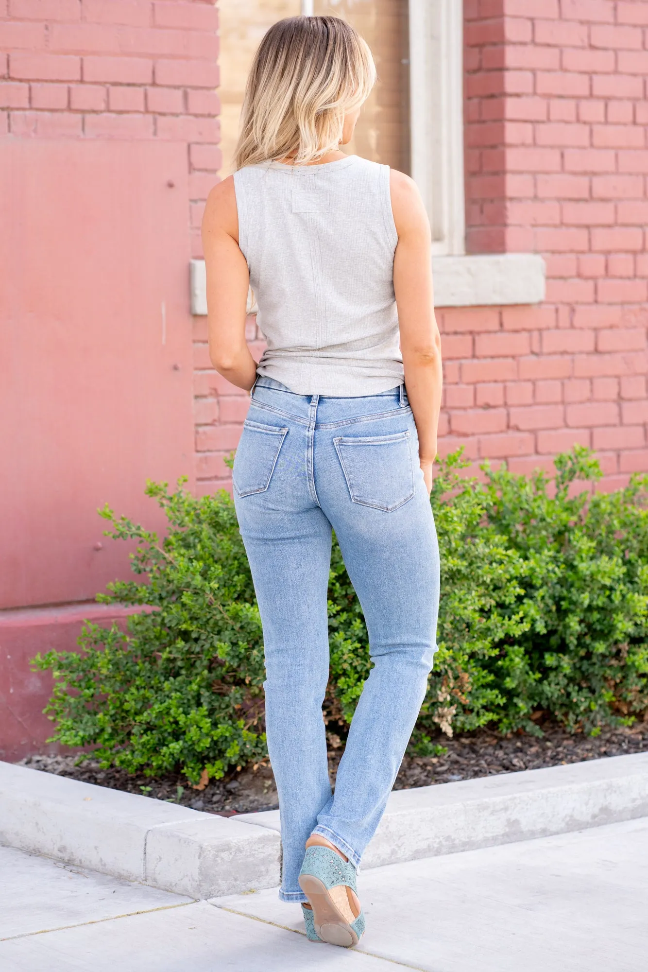 Extol High Rise Split Hem Straight Regular & Plus Sizes