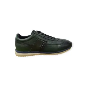 F Marcetti Men's Leather Sneaker Green