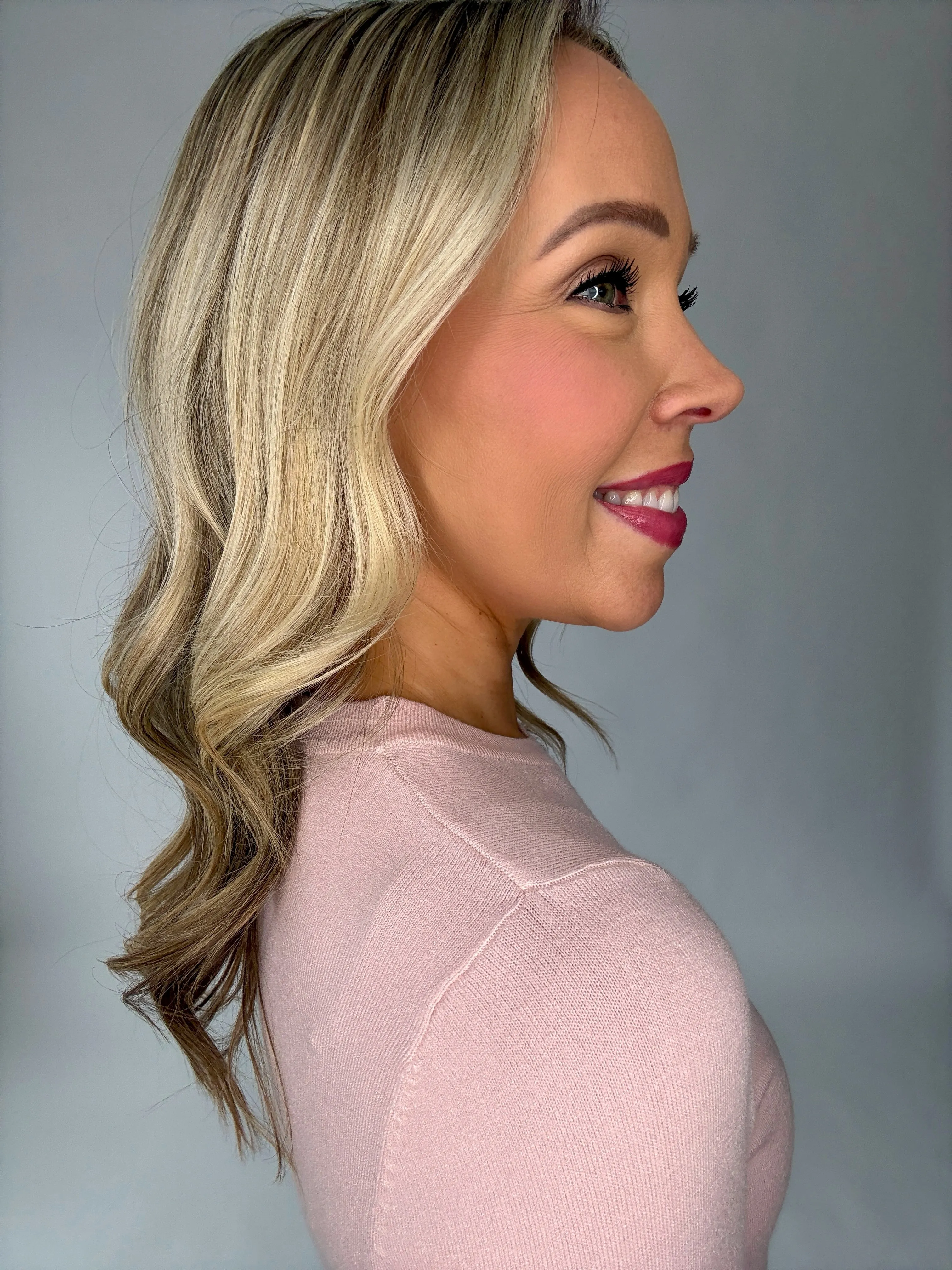 Falling For You Lightweight Sweater - Blush