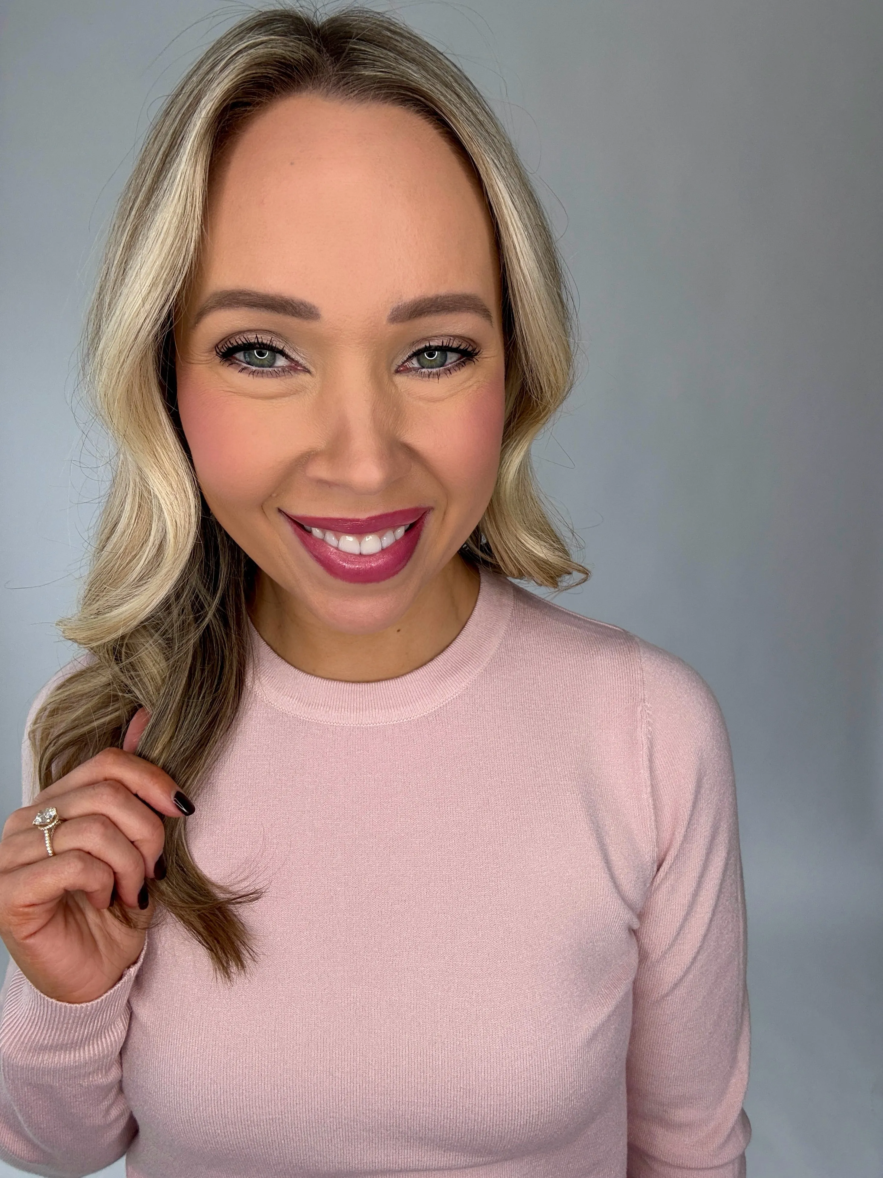Falling For You Lightweight Sweater - Blush