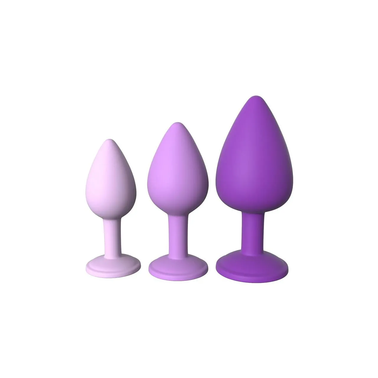 Fantasy For Her Her Little Gems Trainer Set Anal Kit 3 Training Size Plugs Waterproof Silicone - Purple