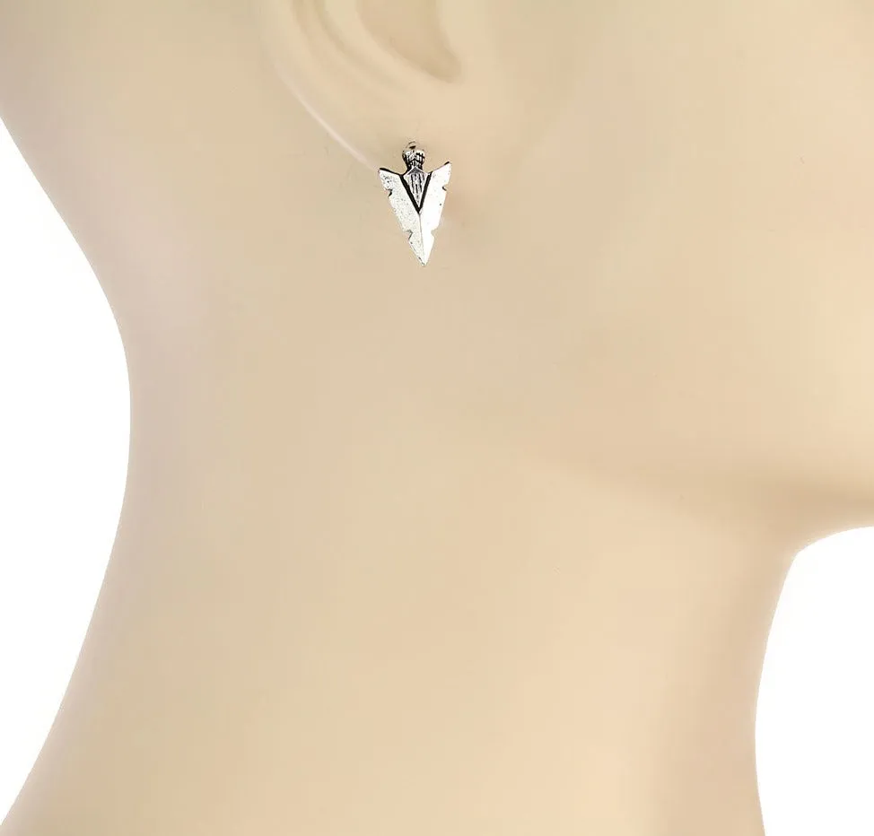 Fashion Silver Indian Cactus Themed Earring Set - 5 pairs