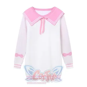fashion Sweet Bow Sailor Idea Tie Knitted Sweater J40092