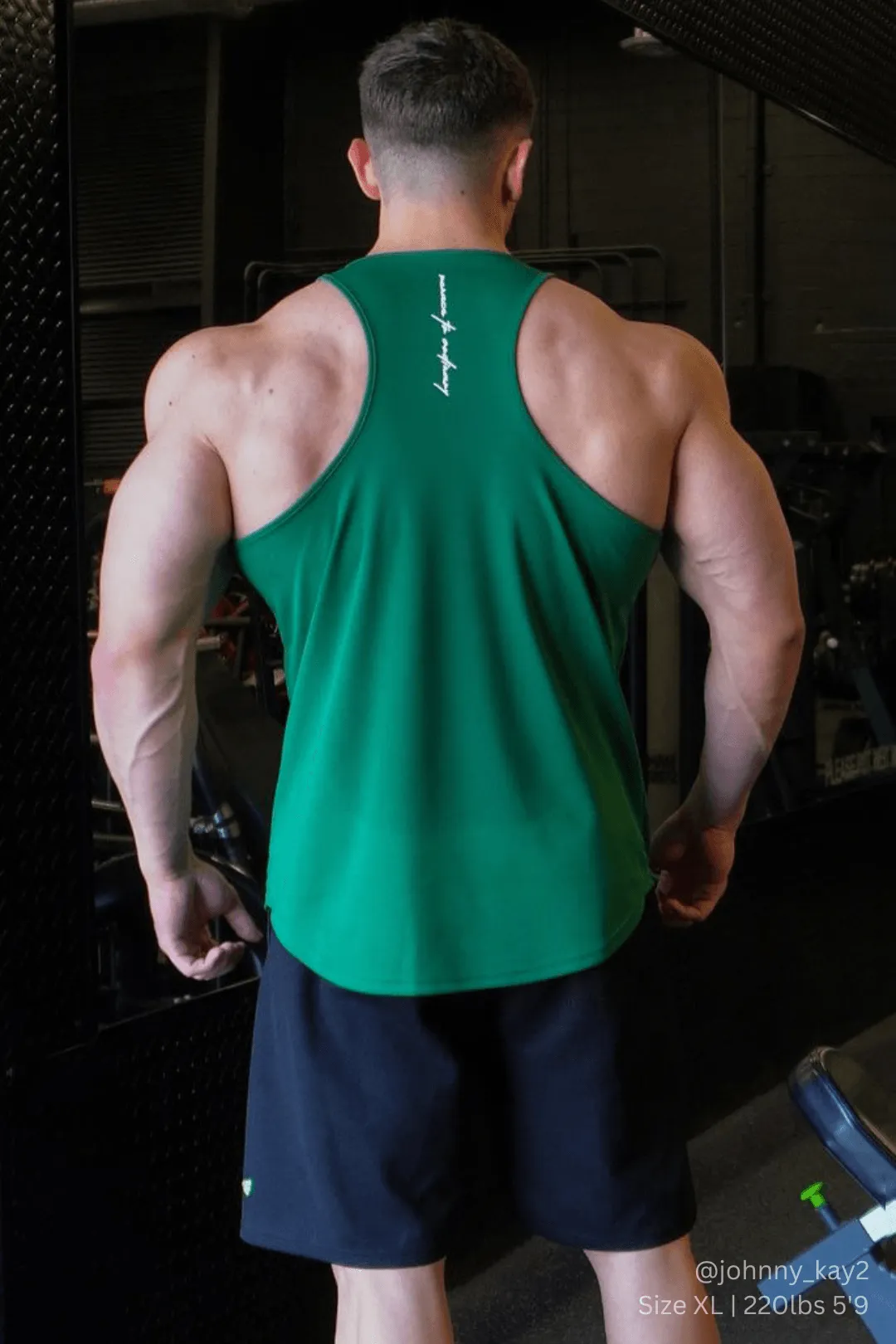 Fast-Dry Bodybuilding Workout Stringer - Emerald