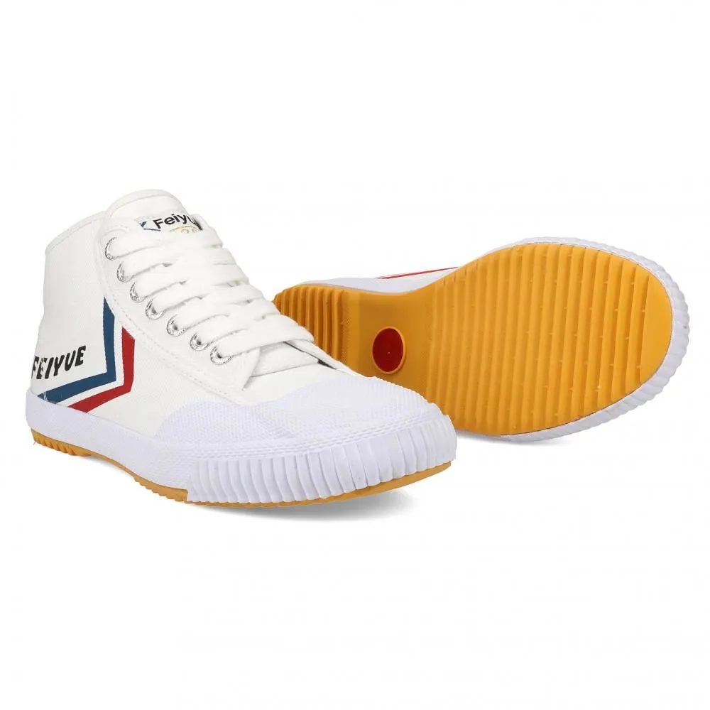 Feiyue Footwear Fe Lo Mid 1920 Martial Arts/Gym/Lifing Shoes - White / Blue / Red