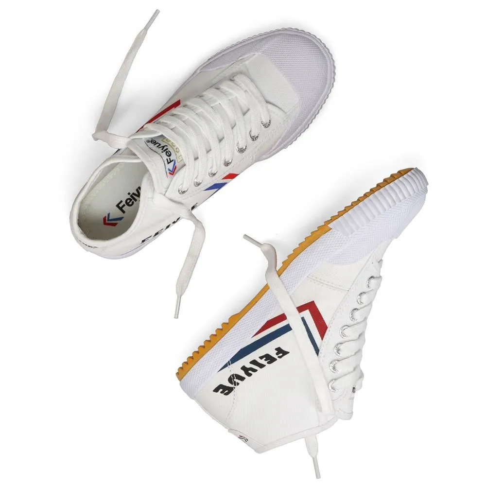 Feiyue Footwear Fe Lo Mid 1920 Martial Arts/Gym/Lifing Shoes - White / Blue / Red