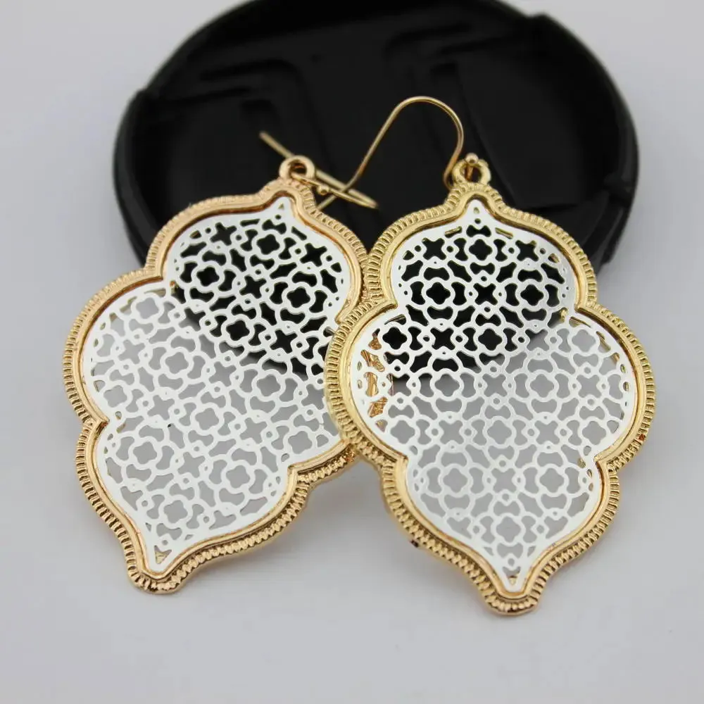 Filigree Moroccan Drop Earrings | Delicate Dangle Earrings | Women's Fashion Jewelry