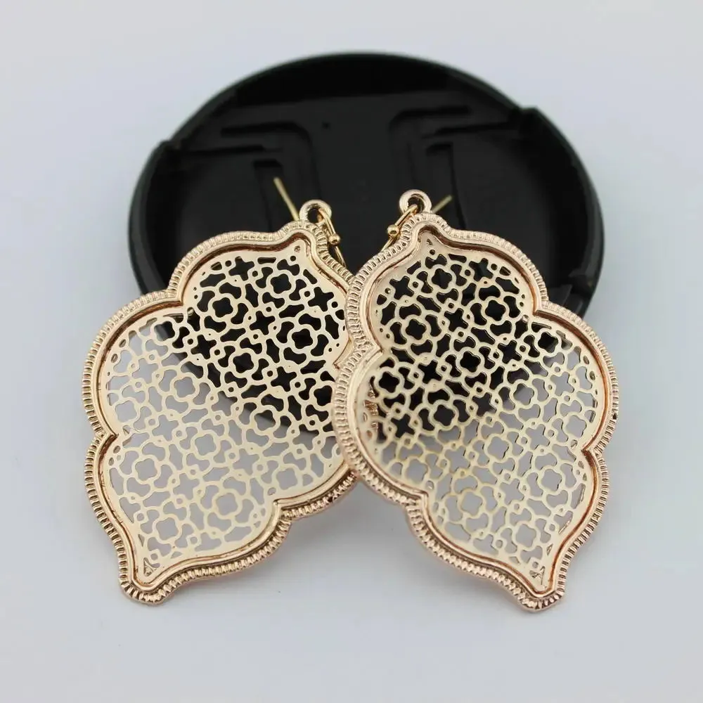 Filigree Moroccan Drop Earrings | Delicate Dangle Earrings | Women's Fashion Jewelry