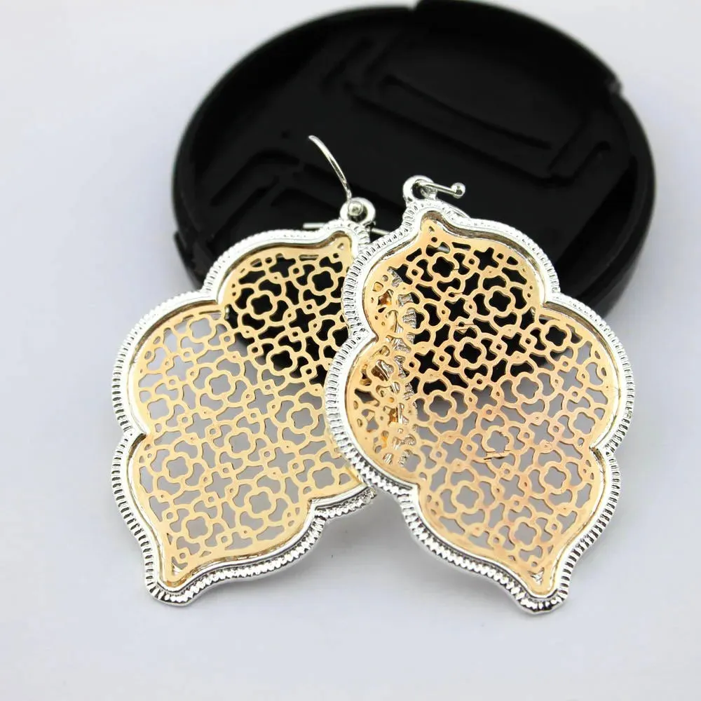 Filigree Moroccan Drop Earrings | Delicate Dangle Earrings | Women's Fashion Jewelry