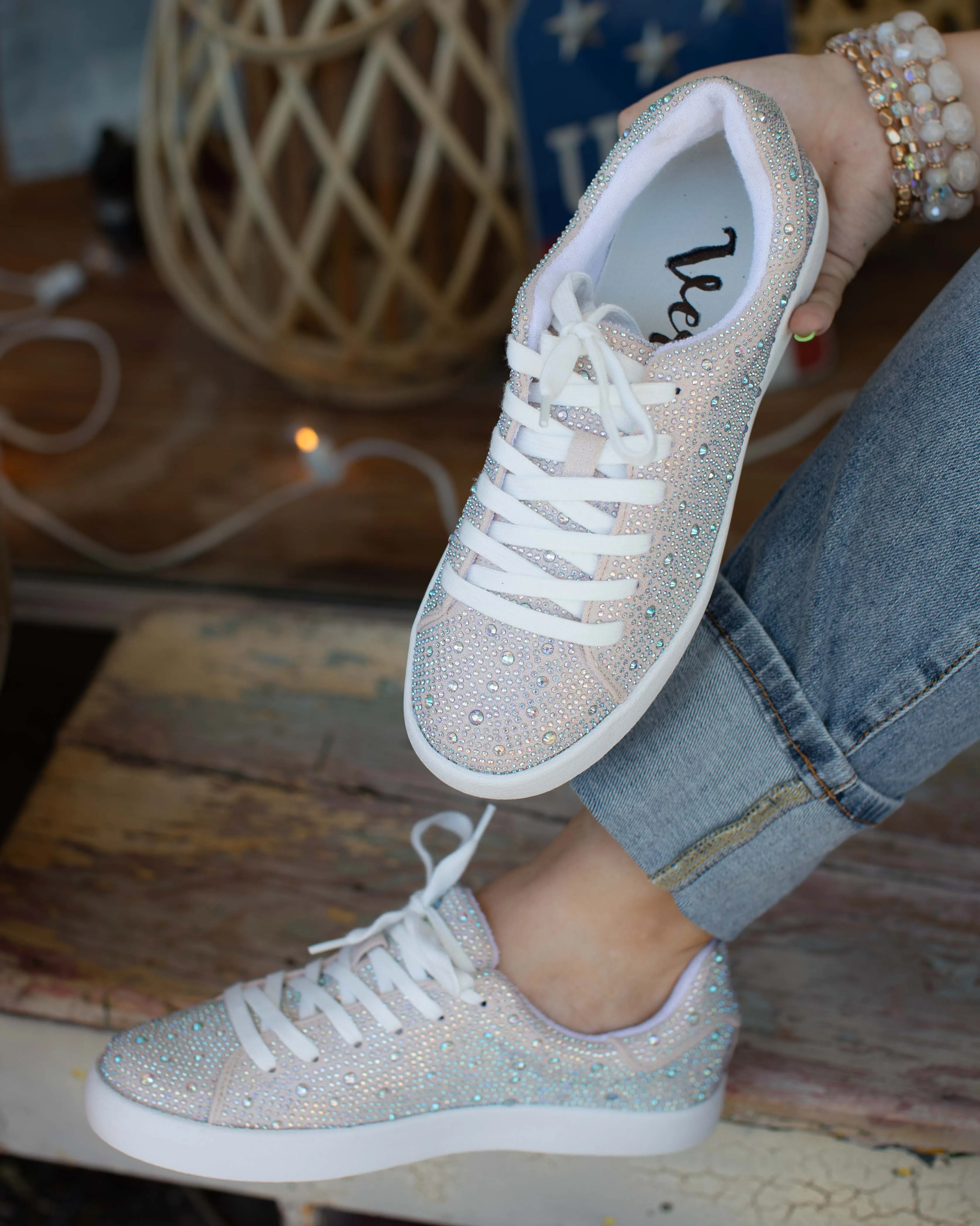 FLIRTY - JEWELED RHINESTONE SNEAKER BY VERY G