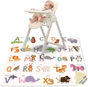 Floor Mat | Baby High Chair & Potty Training Splash Mat | Alphabet Friends