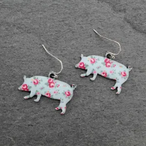 Floral Farm Life Fish Hook Earrings