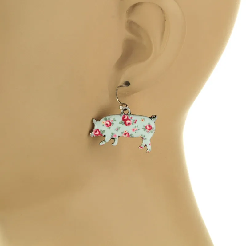 Floral Farm Life Fish Hook Earrings