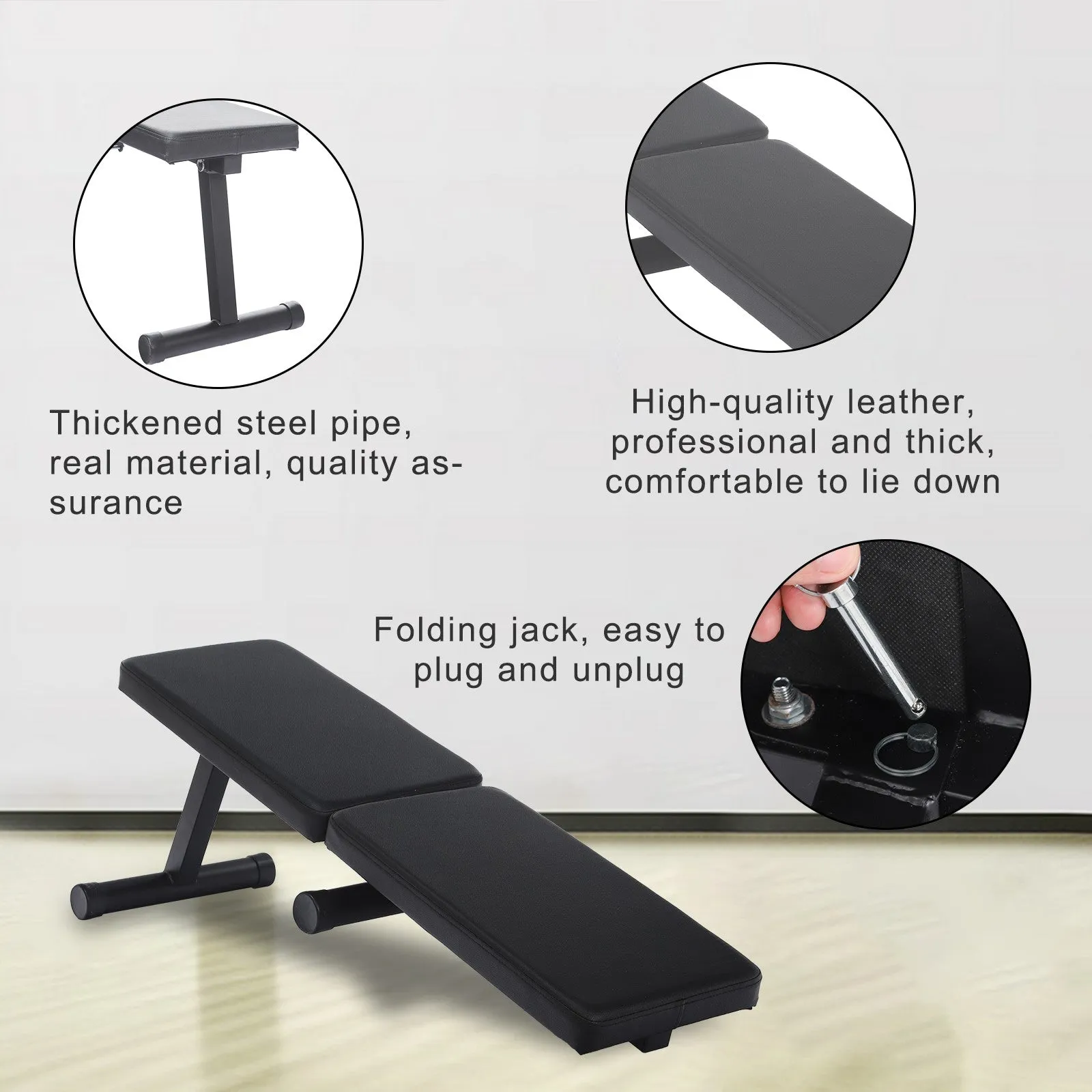 Foldable Weight Bench For Strength Training Body Workout Bench For Home And Gym