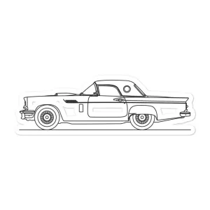 Ford Thunderbird 1st Gen Outline Sticker