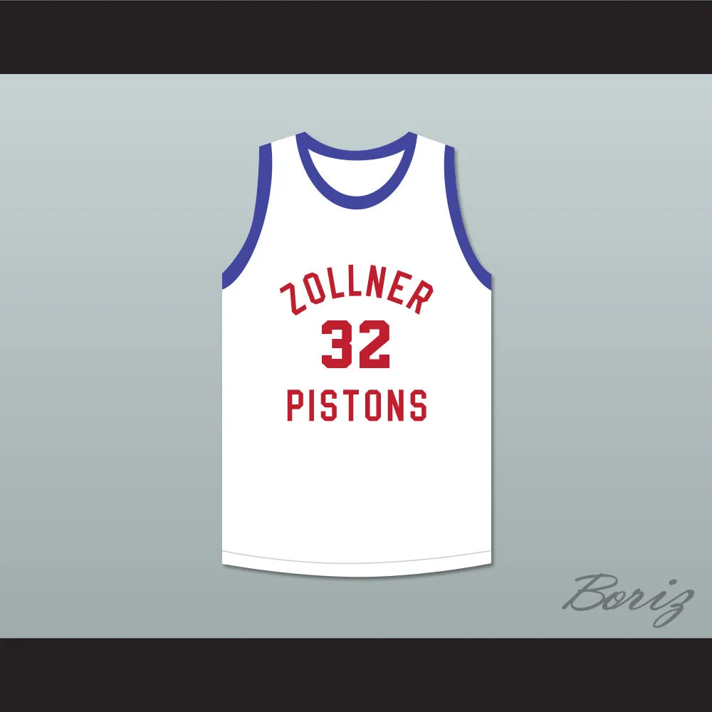 Fort Wayne Zollner Pistons 32 White Basketball Jersey