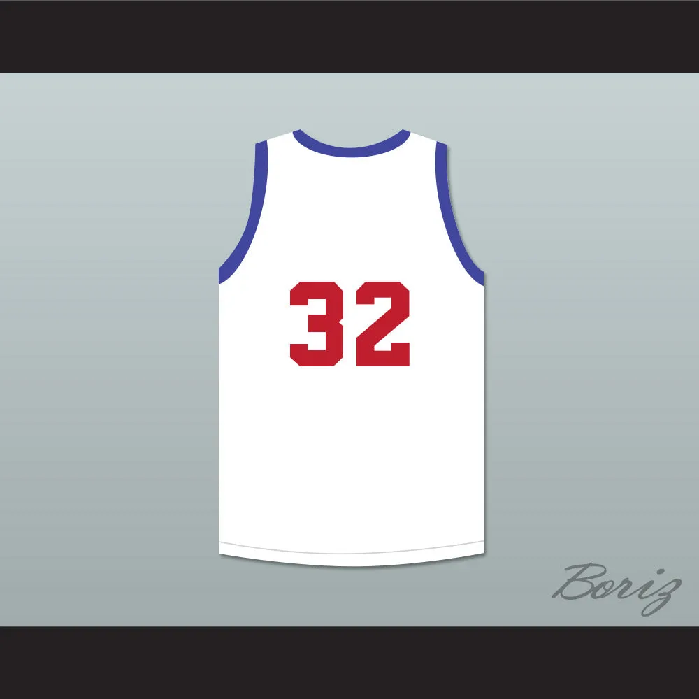 Fort Wayne Zollner Pistons 32 White Basketball Jersey