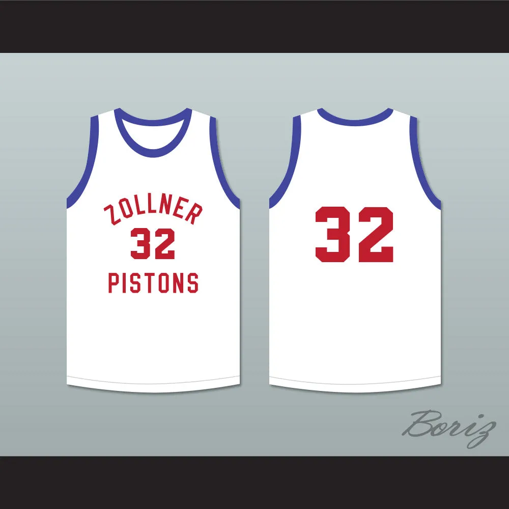 Fort Wayne Zollner Pistons 32 White Basketball Jersey