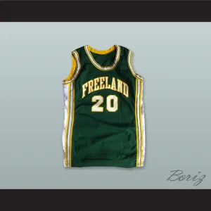 Freeland 20 Dark Green Basketball Jersey