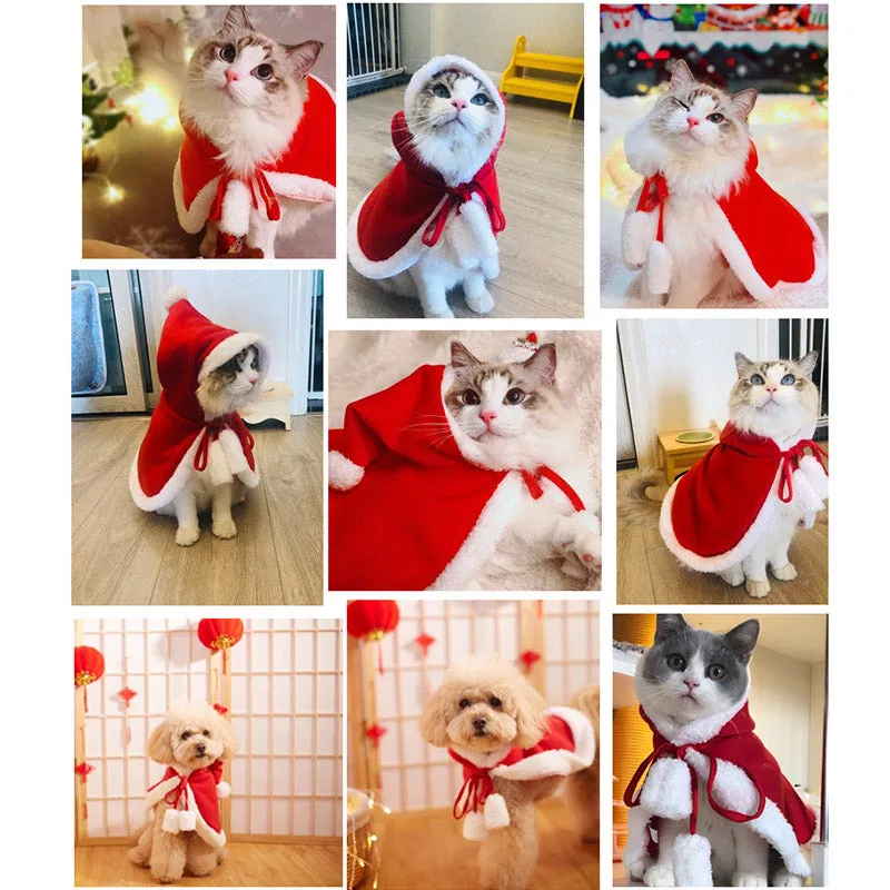 Funny Pet Cloak for Cats Christmas Halloween Cosplay L