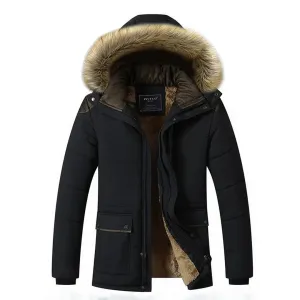 Fur Haven™ | Men's Casual Outdoor Coat | Warm Fabric, Fur Hood, Water-Resistant Design