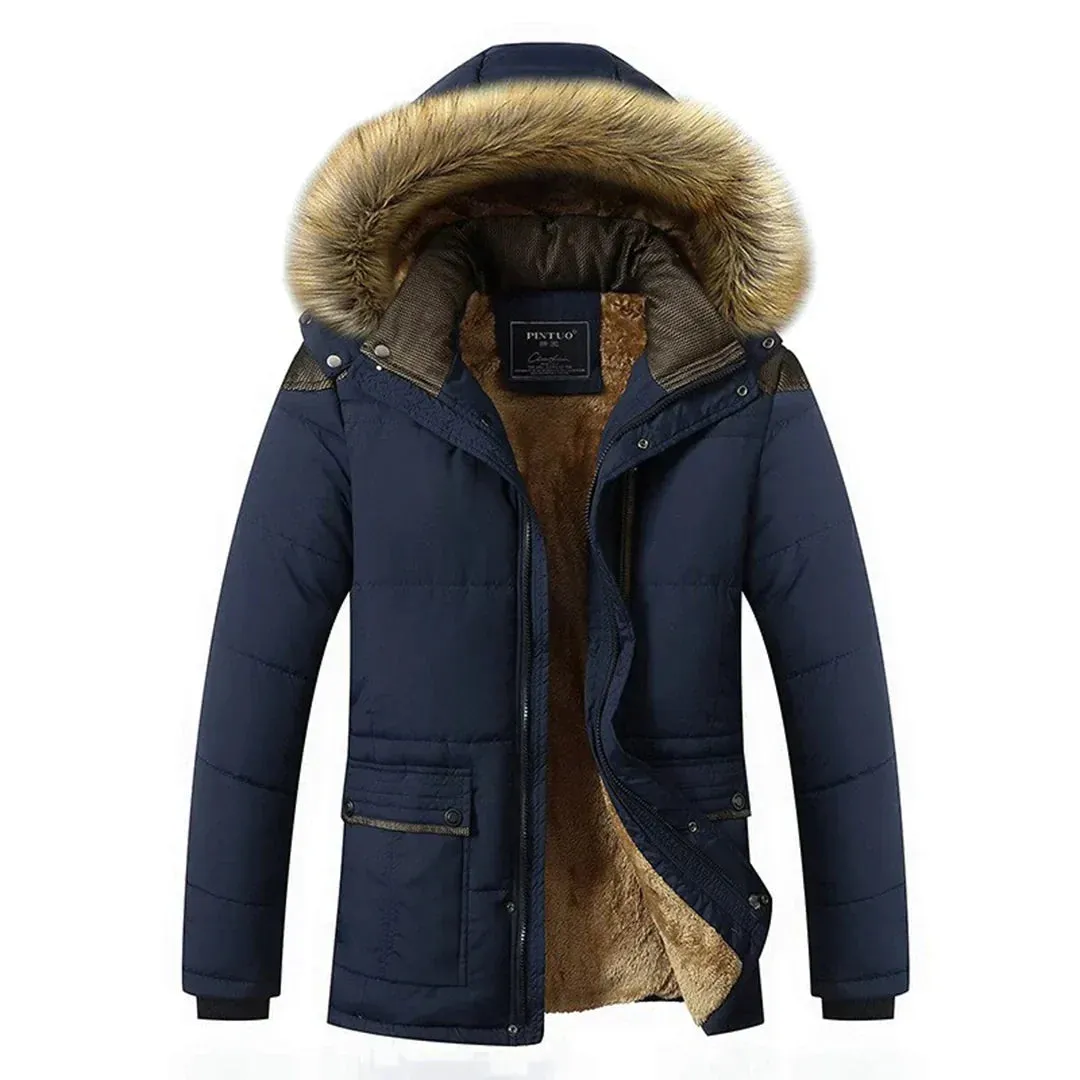 Fur Haven™ | Men's Casual Outdoor Coat | Warm Fabric, Fur Hood, Water-Resistant Design