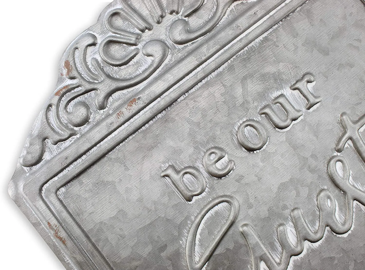 Galvanized Steel Rustic Sign: Be Our Guest