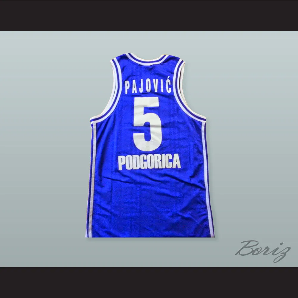 Gavrilo Pajovic 5 KK Buducnost Podgorica Basketball Jersey with Patch
