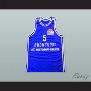 Gavrilo Pajovic 5 KK Buducnost Podgorica Basketball Jersey with Patch
