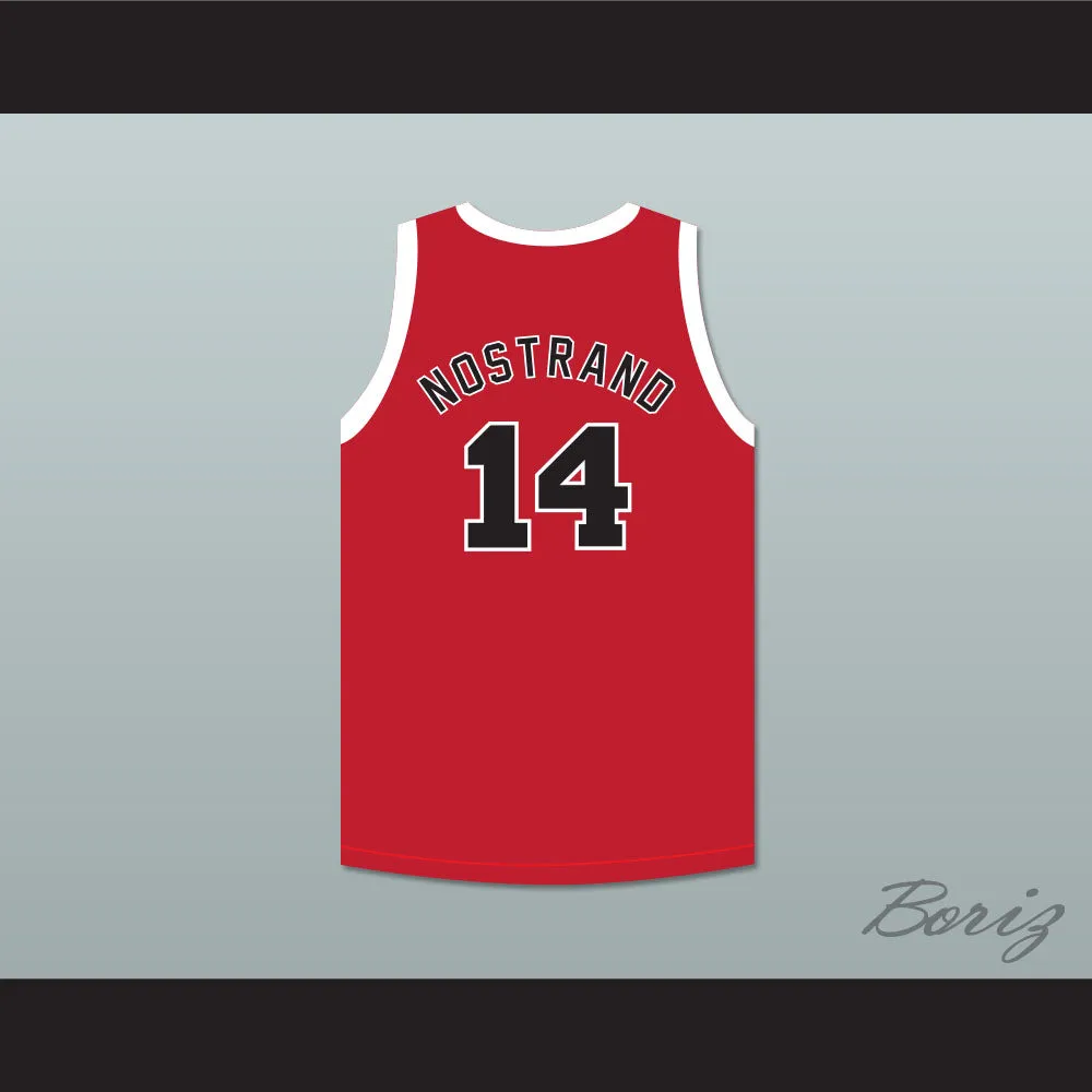 George Nostrand 14 Providence Steamrollers Red Basketball Jersey 2