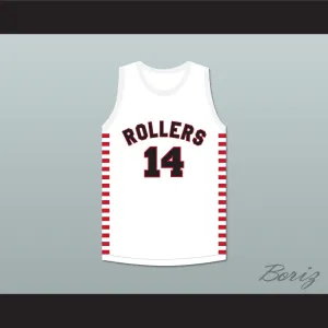 George Nostrand 14 Providence Steamrollers White Basketball Jersey 1