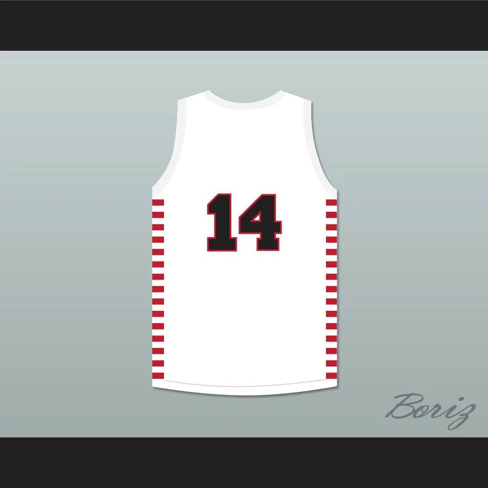 George Nostrand 14 Providence Steamrollers White Basketball Jersey 1