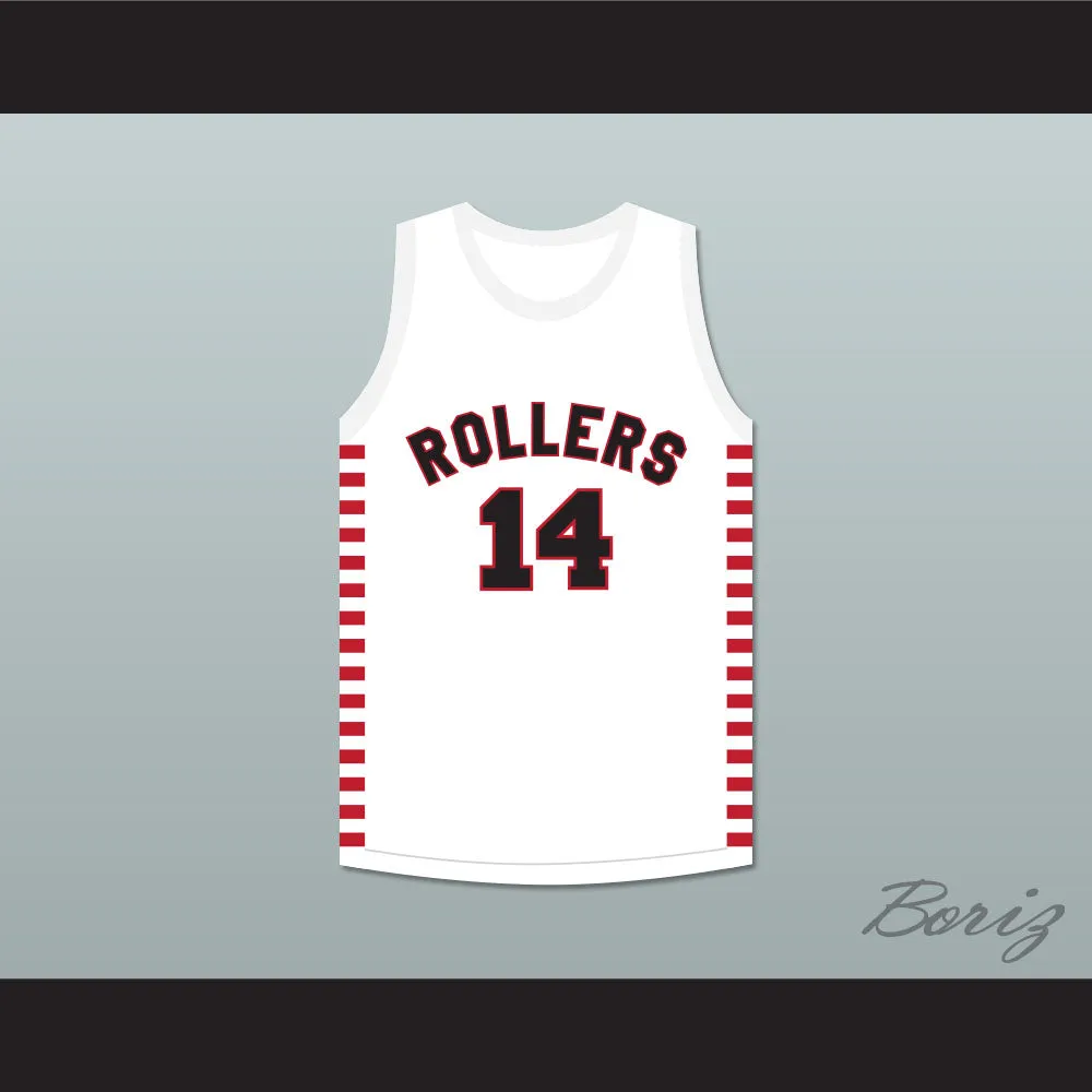 George Nostrand 14 Providence Steamrollers White Basketball Jersey 2