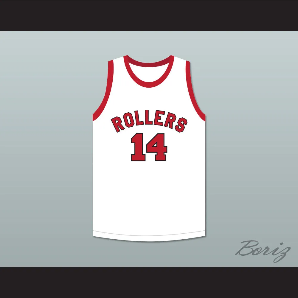 George Nostrand 14 Providence Steamrollers White Basketball Jersey 4