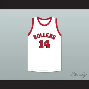 George Nostrand 14 Providence Steamrollers White Basketball Jersey 4