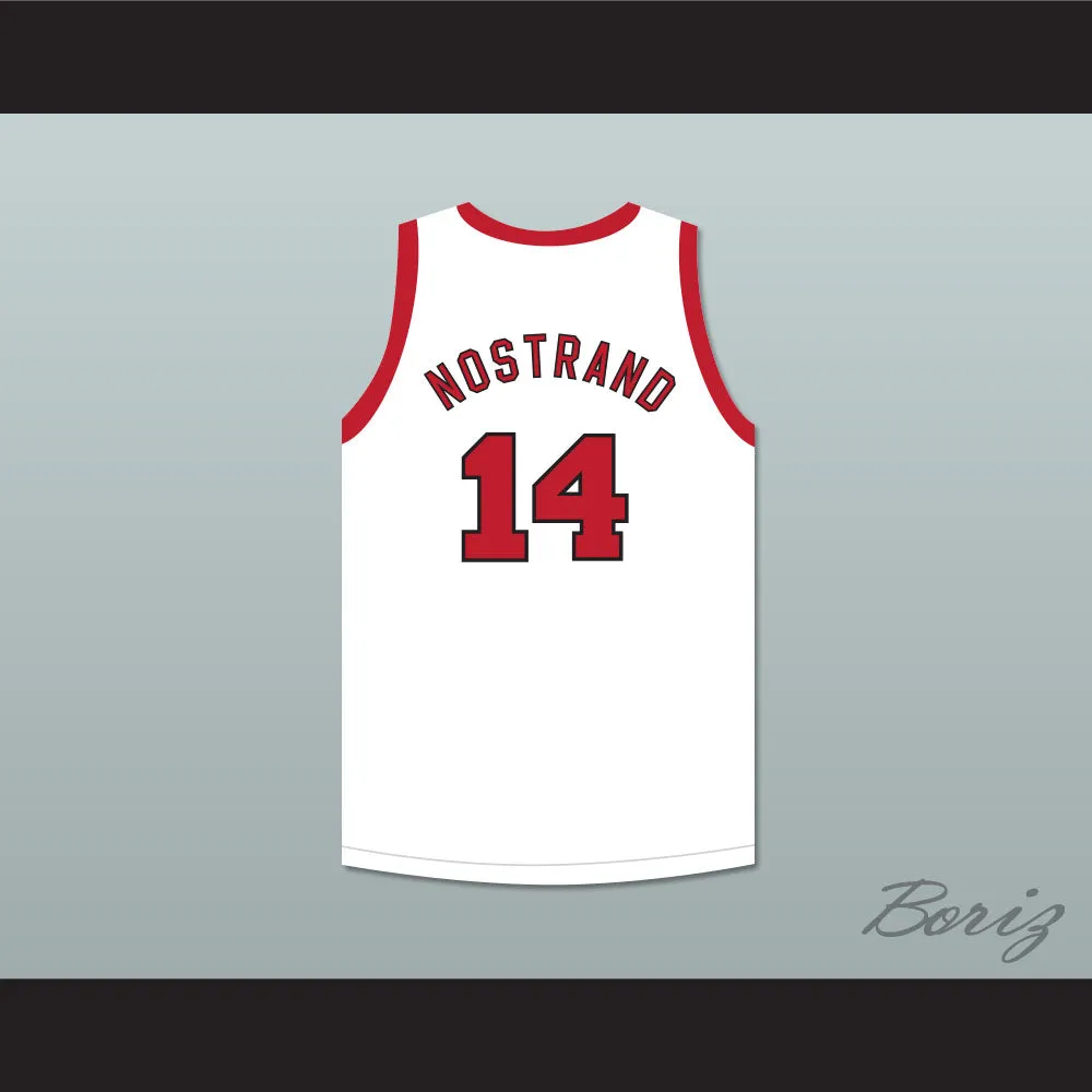 George Nostrand 14 Providence Steamrollers White Basketball Jersey 4