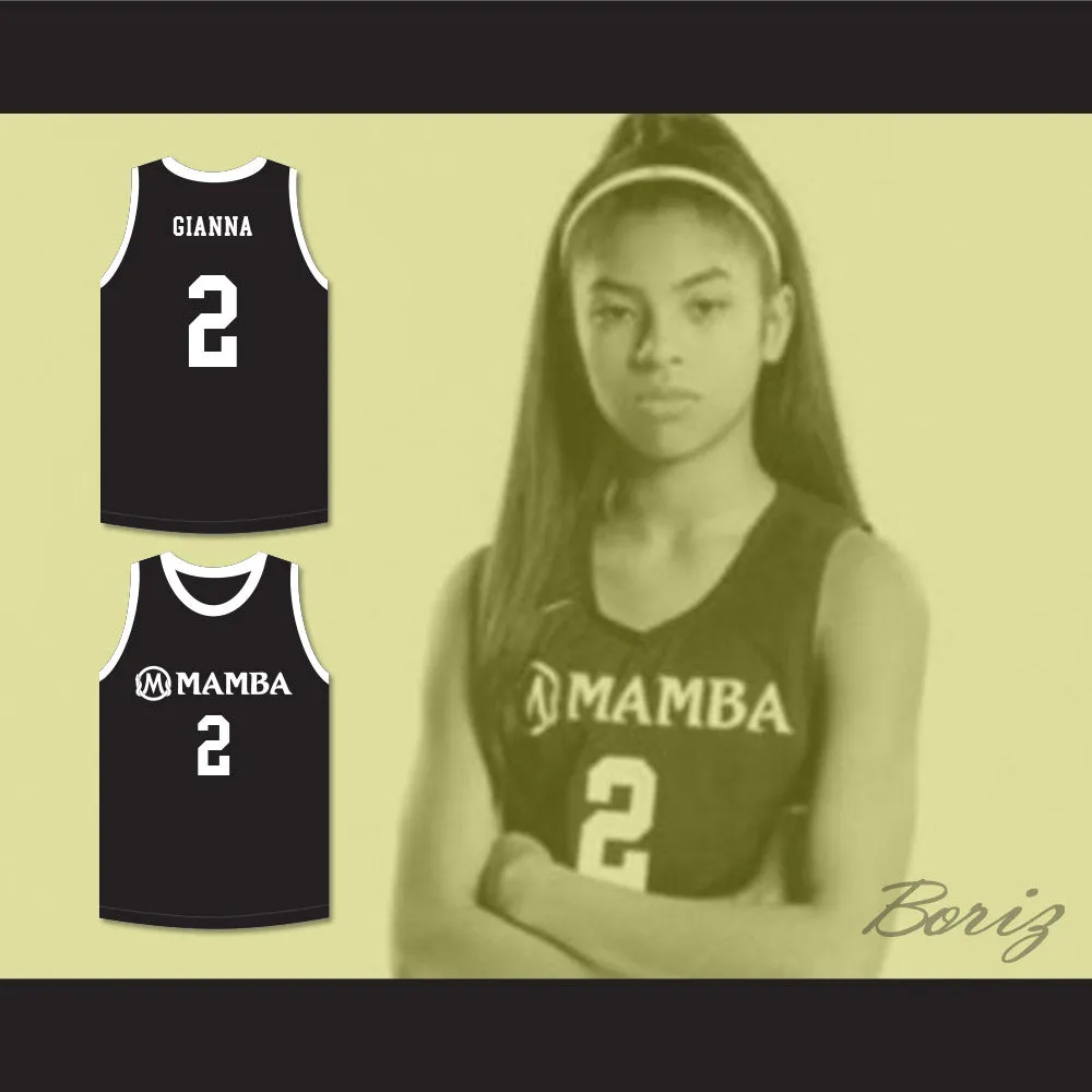 Gianna 2 Mamba Ballers Black Basketball Jersey Version 4